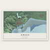 Ilwaco, Washington map print, the full design