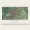 Spring Hill, Florida map print, the full design