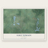 Fort Towson, Oklahoma map print, the full design