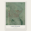 Lake Walker, Maryland map print, the full design