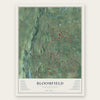 Bloomfield, Connecticut map print, the full design