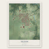 Tilton, Illinois map print, the full design