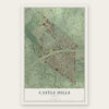Castle Hills, Texas map print, the full design
