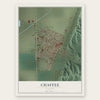 Chaffee, Missouri map print, the full design