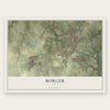 Borger, Texas map print, the full design