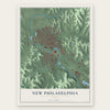 New Philadelphia, Ohio map print, the full design