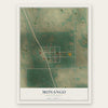 Monango, North Dakota map print, the full design