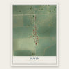 Irwin, Illinois map print, the full design