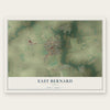 East Bernard, Texas map print, the full design