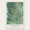 Bard College, New York map print, the full design