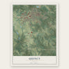 Quincy, Florida map print, the full design