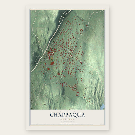 Chappaqua, New York map print, the full design