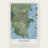 Chandler, Texas map print, the full design