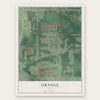 Orange, Ohio map print, the full design