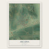 Arcadia, Oklahoma map print, the full design