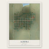 Almyra, Arkansas map print, the full design