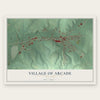 Village of Arcade, New York map print, the full design