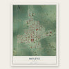 Moline, Kansas map print, the full design