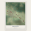 Brooten, Minnesota map print, the full design