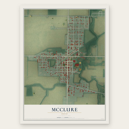 McClure, Ohio map print, the full design