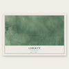 Liberty, Oklahoma map print, the full design