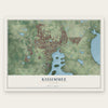 Kissimmee, Florida map print, the full design