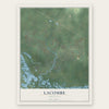 Lacombe, Louisiana map print, the full design
