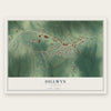 Dillwyn, Virginia map print, the full design
