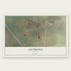 Anthony, Texas map print, the full design