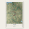 Troy, Texas map print, the full design