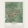 Hopkins, Minnesota map print, the full design