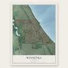 Winnetka, Illinois map print, the full design