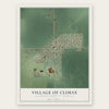 Climax, Michigan map print, the full design