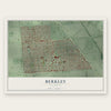 Berkley, Michigan map print, the full design