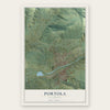 Portola, California map print, the full design