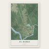 St. Marks, Florida map print, the full design
