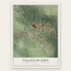 Eden, Wisconsin map print, the full design