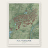 Bolingbrook, Illinois map print, the full design