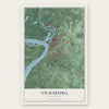 Vicksburg, Mississippi map print, the full design