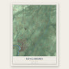 Kingsbury, New York map print, the full design