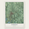 Somerset, Kentucky map print, the full design