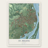 St. Helens, Oregon map print, the full design