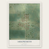 Arrowsmith, Illinois map print, the full design