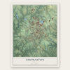 Thomaston, Georgia map print, the full design