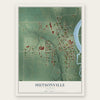 Hutsonville, Illinois map print, the full design