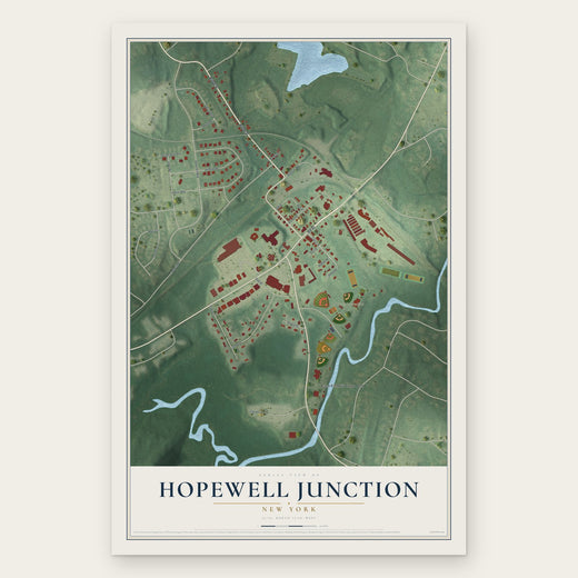 Hopewell Junction, New York map print, the full design