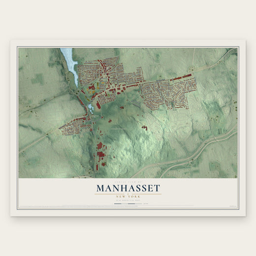 Manhasset, New York map print, the full design