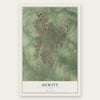 Hewitt, Texas map print, the full design