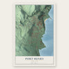 Port Henry, New York map print, the full design
