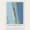 South Padre Island, Texas map print, the full design